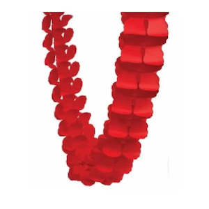 Five Star Apple Red Honeycomb Garland - 4 Metres