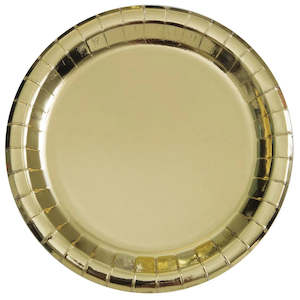 Roaring 20s Great Gatsby Party: Metallic Gold Plates - Lunch 8 Pkt