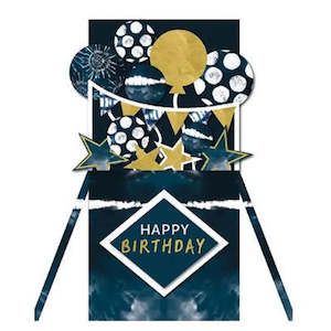 Roaring 20s Great Gatsby Party: Elegant Balloons Birthday Card - Paper Pop up Card