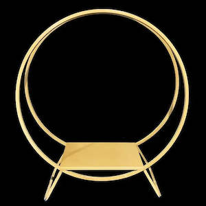 Roaring 20s Great Gatsby Party: Double Hoop Gold Cake Stand Hire