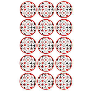 Casino Party: Casino Edible Cupcake Images