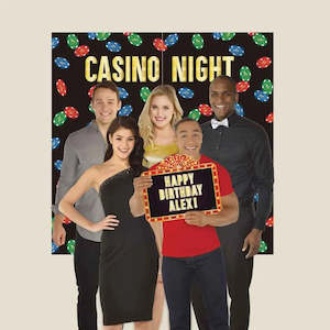 Casino Party: Roll The Dice Casino Night Backdrop Kit