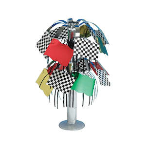 Casino Party: Black & White Check Mini Foil Cascade Centrepiece