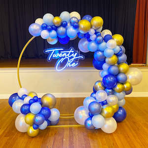Sapphire Sunset Balloon Frame Backdrop Hire