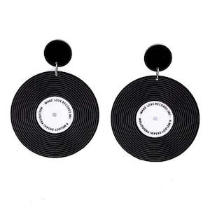 Vinyl Record Earrings