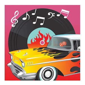 Classic 50's Rock & Roll Napkins - Lunch 16 Pkt