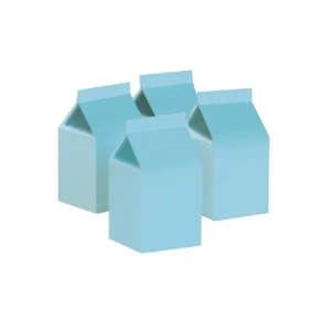 50s Party: Five Star Pastel Blue Milk Cartons