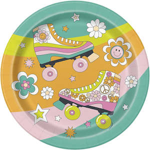 60s Party: Flower Power Plates - Dinner 8 Pkt