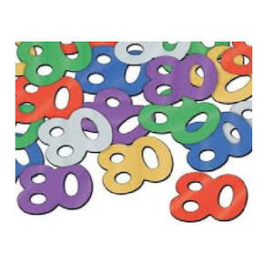 80th Confetti Multi Coloured