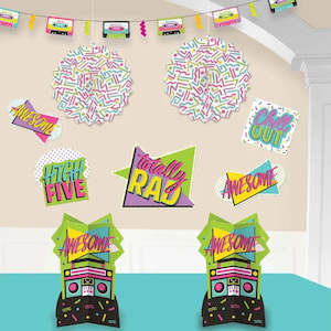 80s Party: Awesome 80's Room Decorating Kit