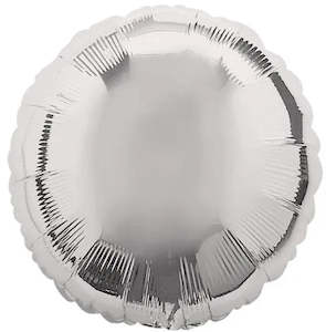 Plain Round Foil Balloons: Metallic Silver Round Foil Balloon