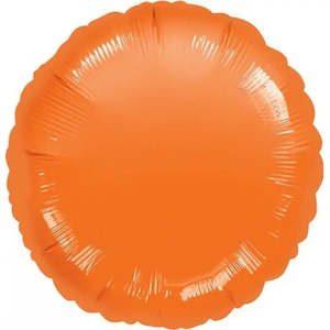 Plain Round Foil Balloons: Metallic Orange Round Foil Balloon