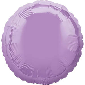 Plain Round Foil Balloons: Pearl Lavender Round Foil Balloon
