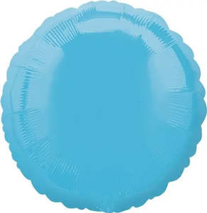 Plain Round Foil Balloons: Caribbean Blue Round Foil Balloon