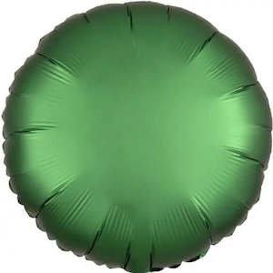 Plain Round Foil Balloons: Satin Luxe Emerald Green Round Foil Balloon