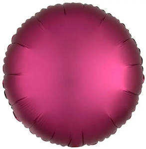 Plain Round Foil Balloons: Satin Luxe Pomegranate Round Balloon