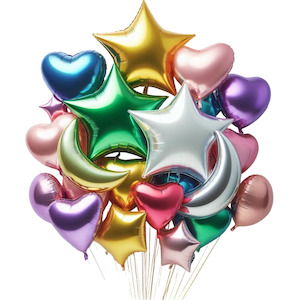 Plain Star Foil Balloons: Plain Shape Foil Balloon - 32"