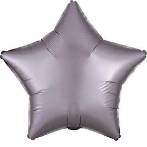 Plain Star Foil Balloons: Satin Luxe Greige Star Foil Balloon