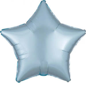 Satin Luxe Pastel Blue Star Foil Balloon