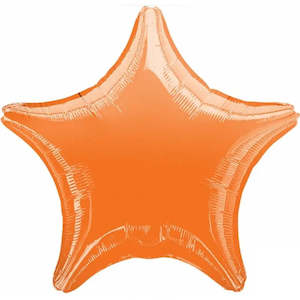 Plain Star Foil Balloons: Metallic Orange Star Foil Balloon