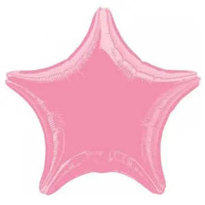 Plain Star Foil Balloons: Metallic Pink Star Foil Balloon