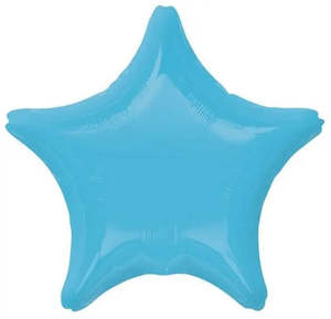 Plain Star Foil Balloons: Caribbean Blue Star Foil Balloon