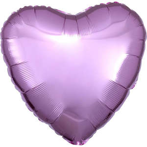 Plain Heart Foil Balloons: Metallic Pearl Pastel Pink Heart Foil Balloon
