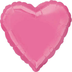 Plain Heart Foil Balloons: Rose Pink Heart Foil Balloon