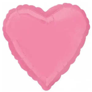 Plain Heart Foil Balloons: Bright Bubblegum Pink Heart Foil Balloon