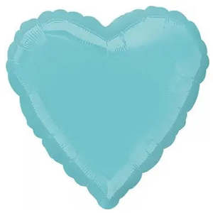Robins Egg Blue Heart Foil Balloon