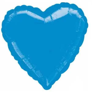 Metallic Blue Heart Foil Balloon