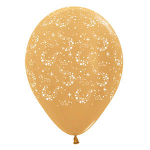 Sparkling Stars Metallic Gold Balloons - 6 Pkt