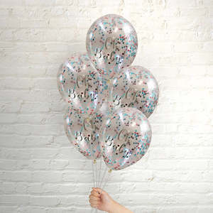 Pop Balloons Oh Baby Gender Reveal Confetti Balloons - 5 Pkt