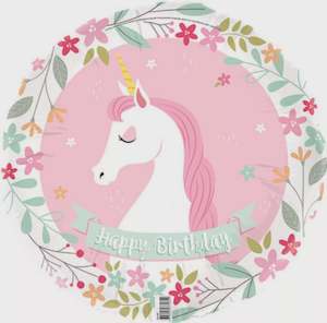Themed Foil Balloons: Unicorn Happy Birthday Foil Balloon