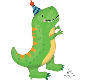 Themed Foil Balloons: Dino-Mite T-Rex Dinosaur SuperShape Foil Balloon