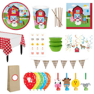 Party Packs 1: Deluxe Farmyard Party Pack for 8 - SAVE 10%