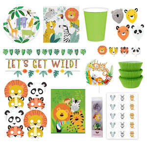 Party Packs 1: Deluxe Get Wild Jungle Animals Party Pack for 8 - SAVE 10%