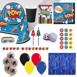 Deluxe Superhero Party Pack for 8 - SAVE 10%