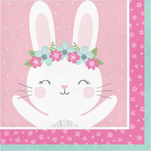 Birthday Bunny: Baby Bunny Napkins - Lunch 16 Pkt