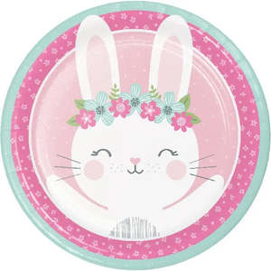 Birthday Bunny: Baby Bunny Plates - Dinner 8 Pkt