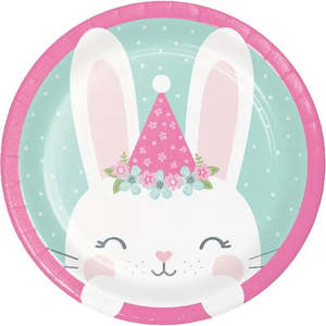 Birthday Bunny: Baby Bunny Plates - Lunch 8 Pkt