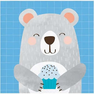 Baby Bear Napkins - Beverage 16 Pkt