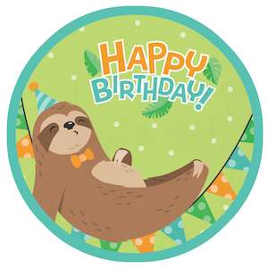 Sloth Party: Sloth Party Edible Cake Image
