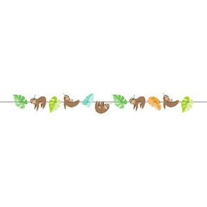 Sloth Party Shaped Banner