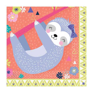 Sloth Party: Sloth Napkins - Beverage 16 Pkt