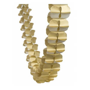 Five Star Metallic Gold Honeycomb Garland - 4 Metres