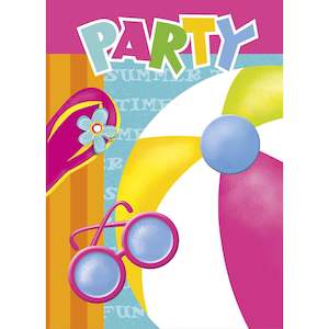 Themed Invitations: Pool Party Invitations - 8 Pkt