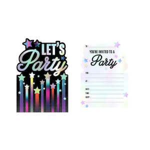 Let's Party Invitations - 8 Pkt