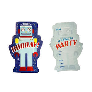 Robot Invitations - 8 Pkt