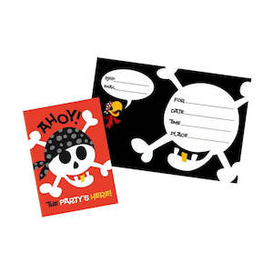 Pirate Fun Invitations - 8 Pkt